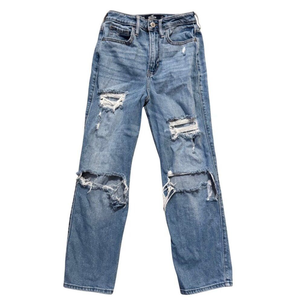 Hollister Ultra High Rise Vintage Straight Jeans - Medium Wash, Size 00S
